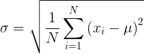 population standard deviation